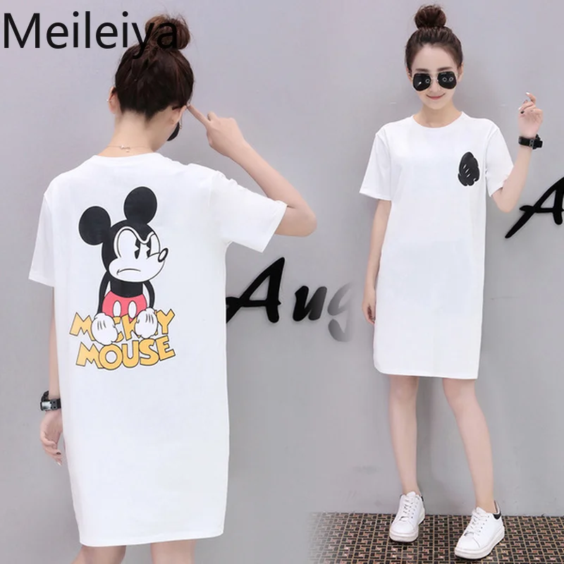 Женское платье с Микки Маусом Дональдом Даком Новинка 2019 года летнее