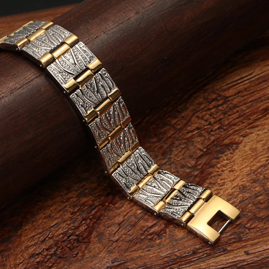 Мужской Магнитный Браслет WelMag браслет из нержавеющей стали с двойными