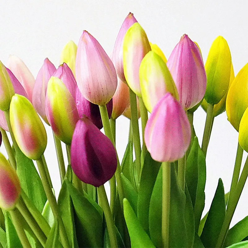 

Real Touch Soft Silicone Artificial Tulip Flowers For Home Wedding Decoration Fake Flowers Artificial Flores Garden Decoration