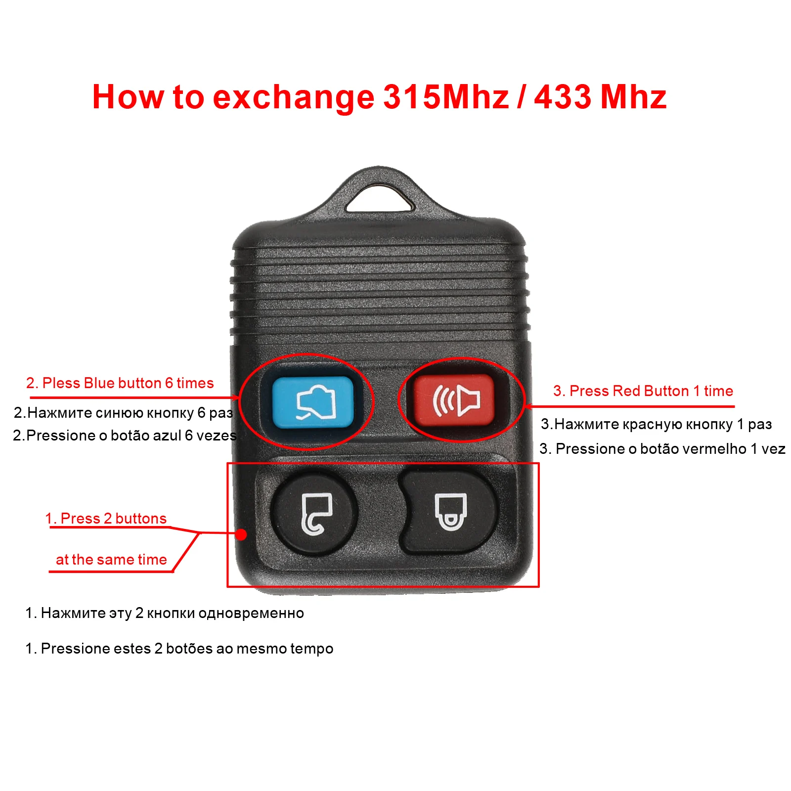 Jingyuqin 315/433 МГц 3/4 кнопки дистанционного управления для Ford Escape F 150 Explorer 2001-2007 CWTWB1U345 Автомобильный ключ передатчик