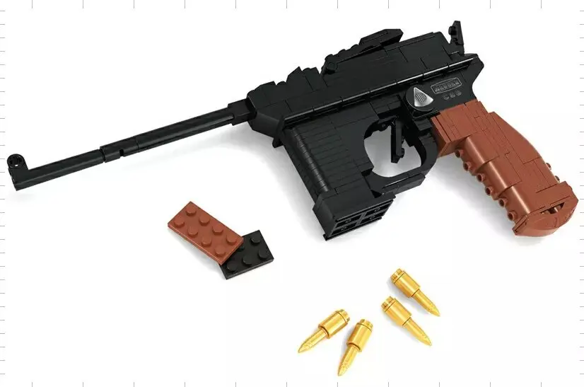 M1898 военной серии пистолет оружия Модель 1:1 3D 145 шт. модель кирпич Building Block Набор