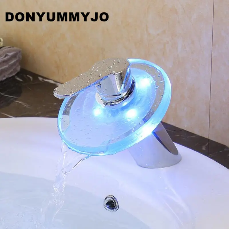 Высококачественный смеситель DONYUMMYJO для раковины в ванной светодиодный оптом и