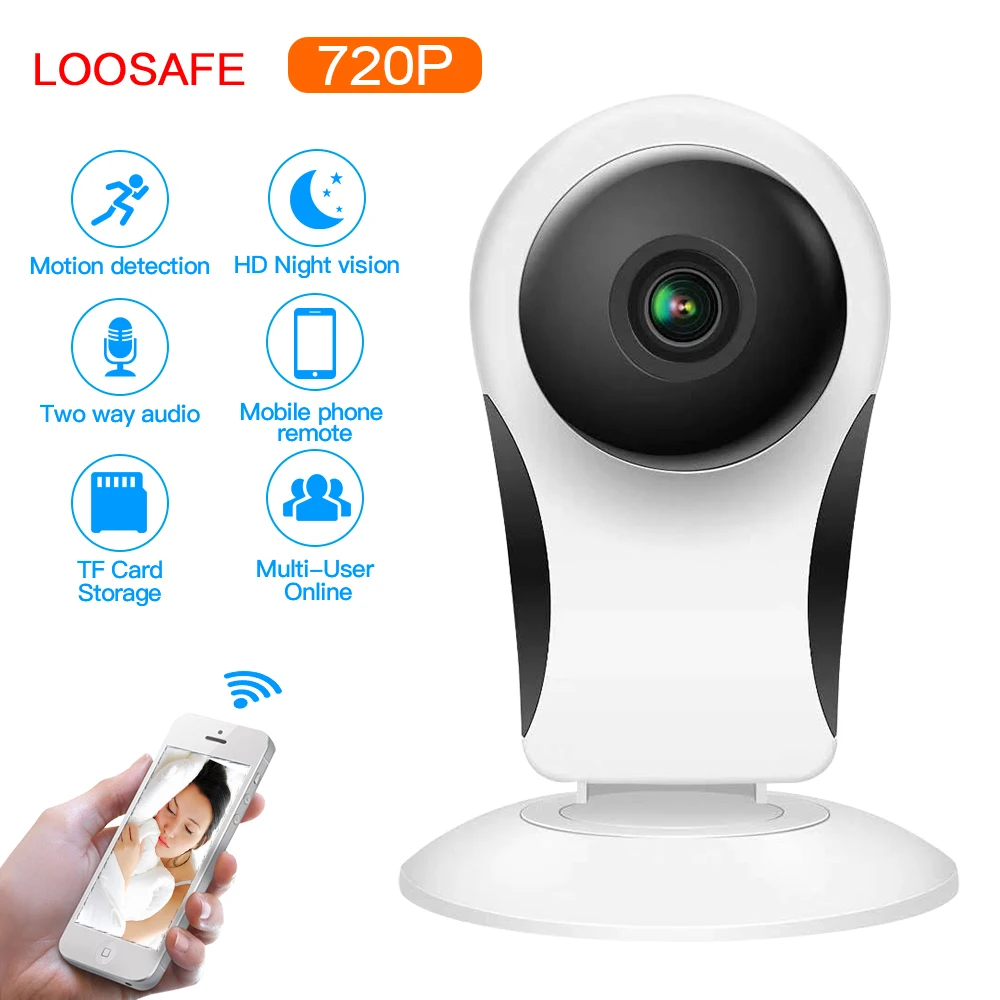 Камера видеонаблюдения Loosafe беспроводная камера безопасности для дома Wi Fi P2P 720P