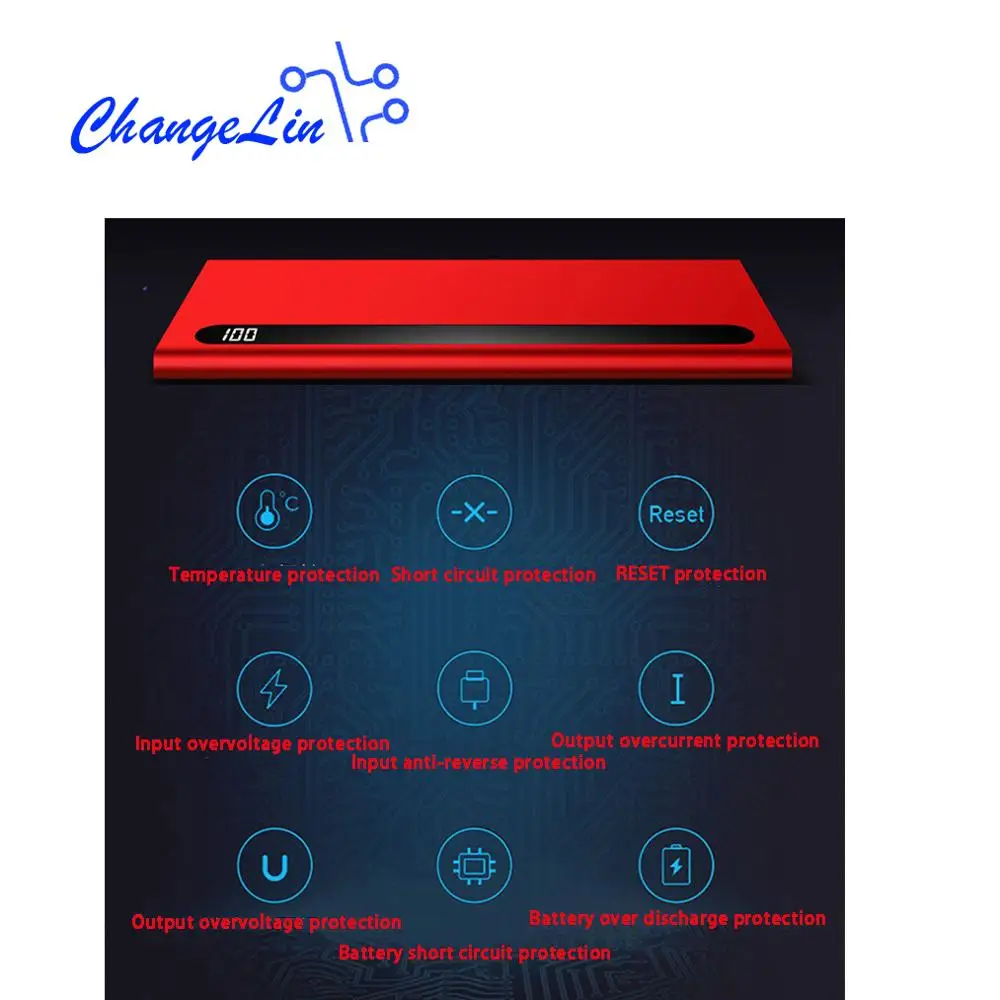 Type C 5V 2.1A Micro PCB мобильный Банк питания печатная плата модуля чехол USB Ультратонкий