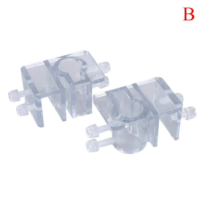 B 1Pair Держатель для аквариума лилии, стеклянная аквариумная трубка, держатель для ландшафтного фильтра, аксессуар, кронштейн для крючка, держатель для подачи воды, шланг для воды - Цвет: B 1Pair
