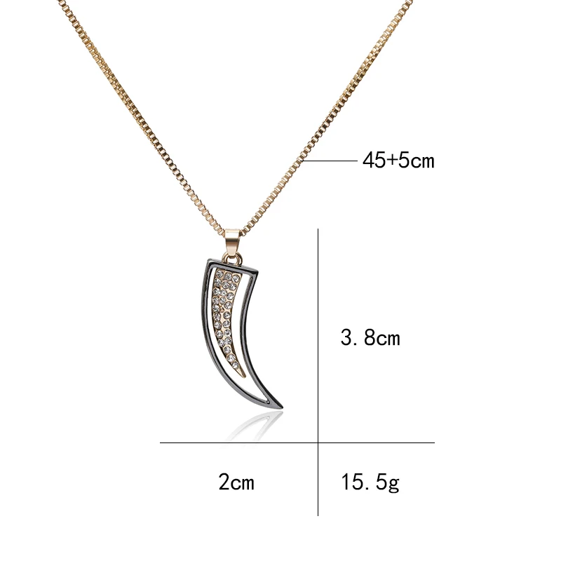 Temperament Fashion Black Gold Color Men's and Women's Neutral Pepper Shape Necklace Couple Star Jewelry Attend Party | Украшения и