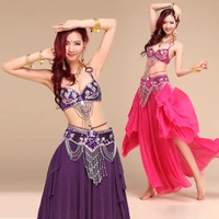 new style belly dance costume sml 3pcs brabeltskirt sexy dancing women dance clothes set bellydance indian wear vl n55