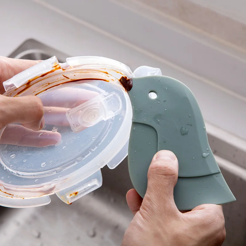 Силиконовый чистящий скребок для кривицы угловая миска обледенения теста