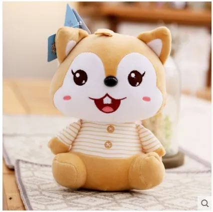 Новинка 2019 милые мягкие фигурки котенка белки тигра кролика плюшевые игрушки для