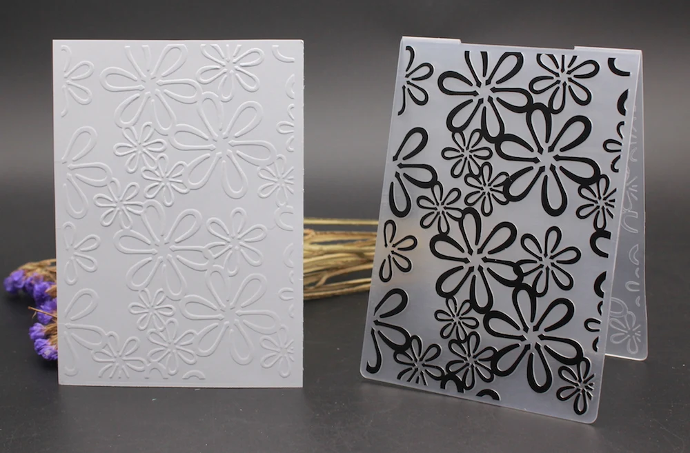 Пластиковая папка для тиснения цветок Весенняя бумага рукоделие альбом