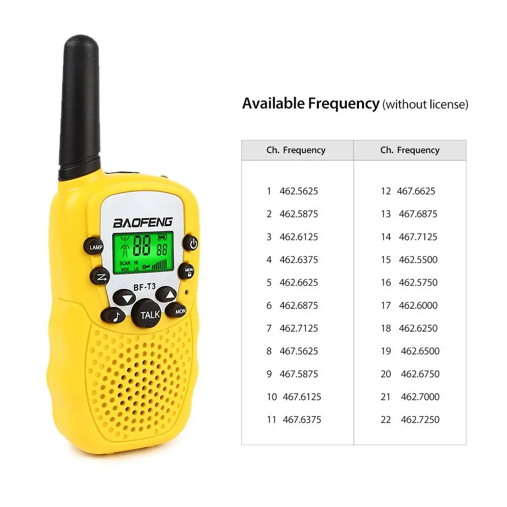 Baofeng BF-T3 ручной Дети рация UHF мини двухстороннее радио дети Interphone 2 шт. модные Цвет |