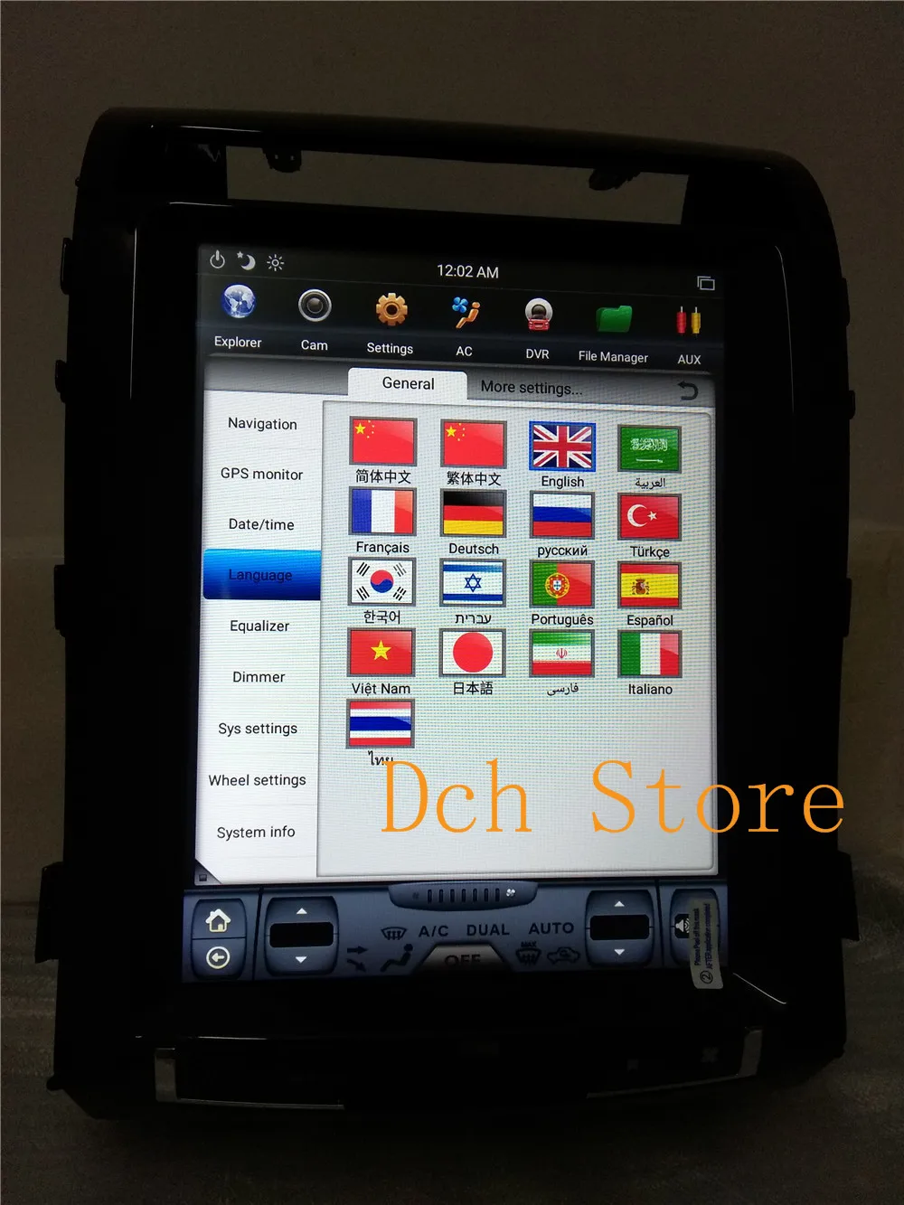12,1 ''вертикальный экран tesla стиль Android 8,1 автомобильный dvd-плеер gps для Toyota LandCruiser land cruiser LC200 2008- с DVD