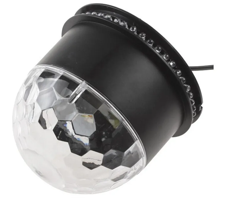 ZjRight 48 LED RGB праздничный Эффект Свет Звук Активированный Авто вращающийся