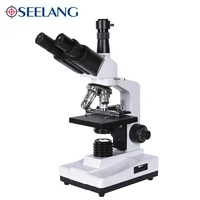 professional lab biological hd trinocular microscope zoom 1600x eyepiece electronic 7 inch lcd led light smartphone stand usb