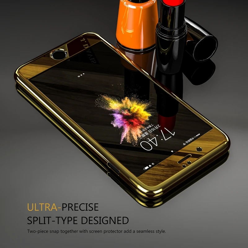 Роскошный ультра тонкий 360 градусов чехол для iPhone 7 Чехол Plus Полный корпус Bling