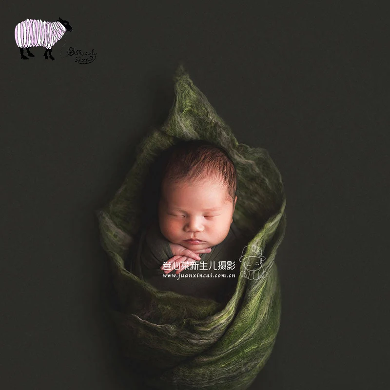 Реквизит для фотосъемки новорожденных шерстяное одеяло маленьких девочек и