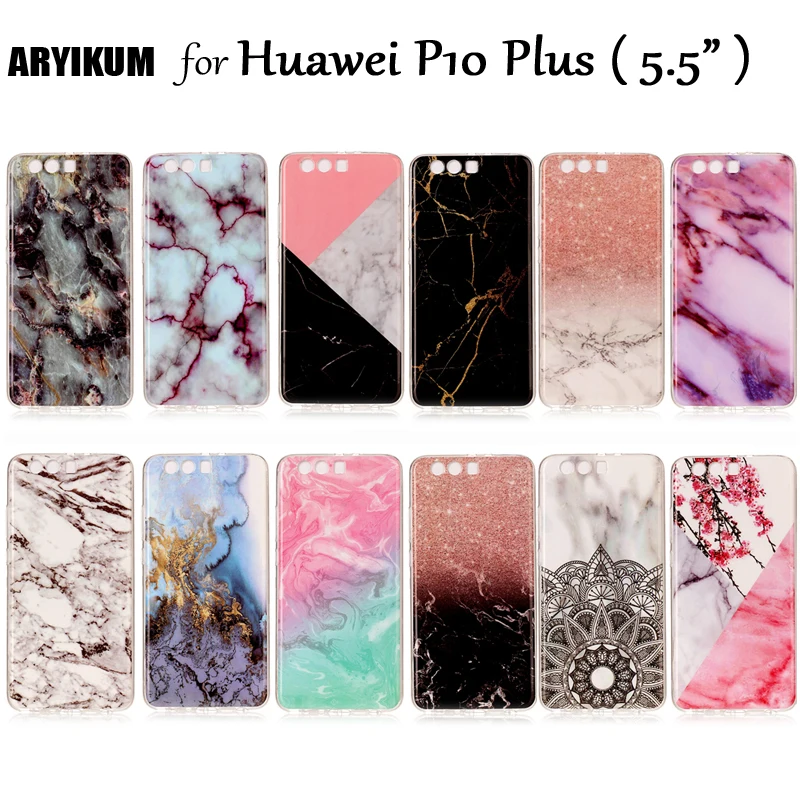 Чехол для Huawei P10 Plus P10Plus с двумя Sim-картами 64 ГБ 128 милые мраморные аксессуары