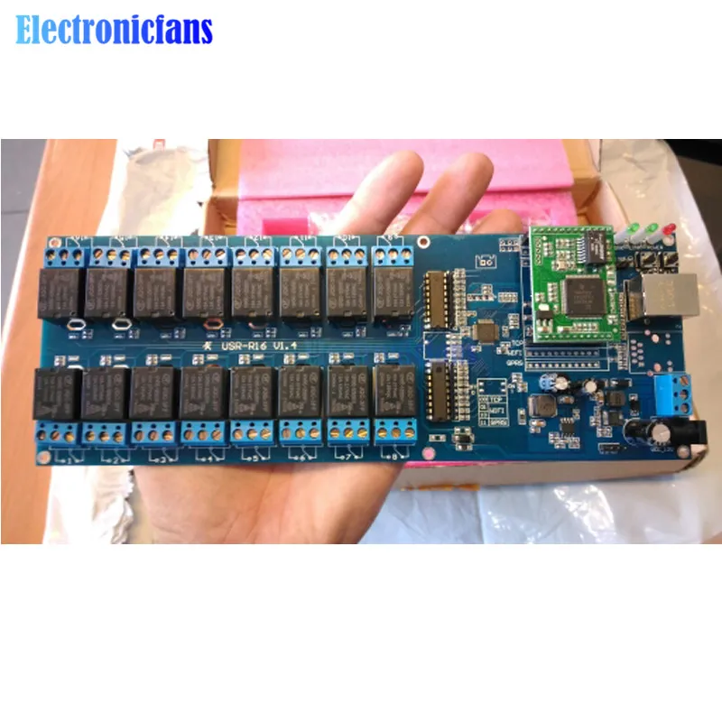 1 компл. высокопроизводительный USR-R16-T industrial ethernet реле 16 канала Дистанционное