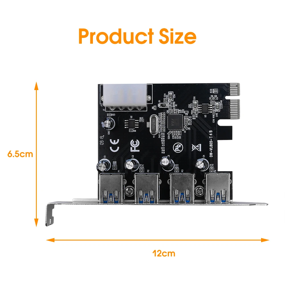 4 портовый концентратор USB 3 0 адаптер PCI E PCIe Express 1x4 порта контроллер USB|Платы
