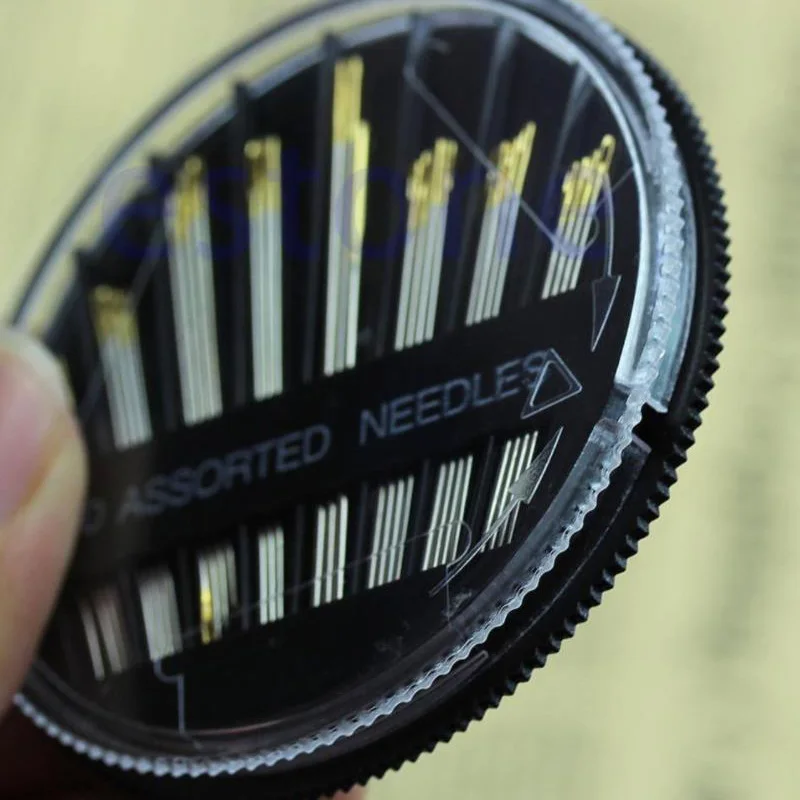 Бытовые швейные иглы разных размеров с пластиковым чехлом для вышивки своими