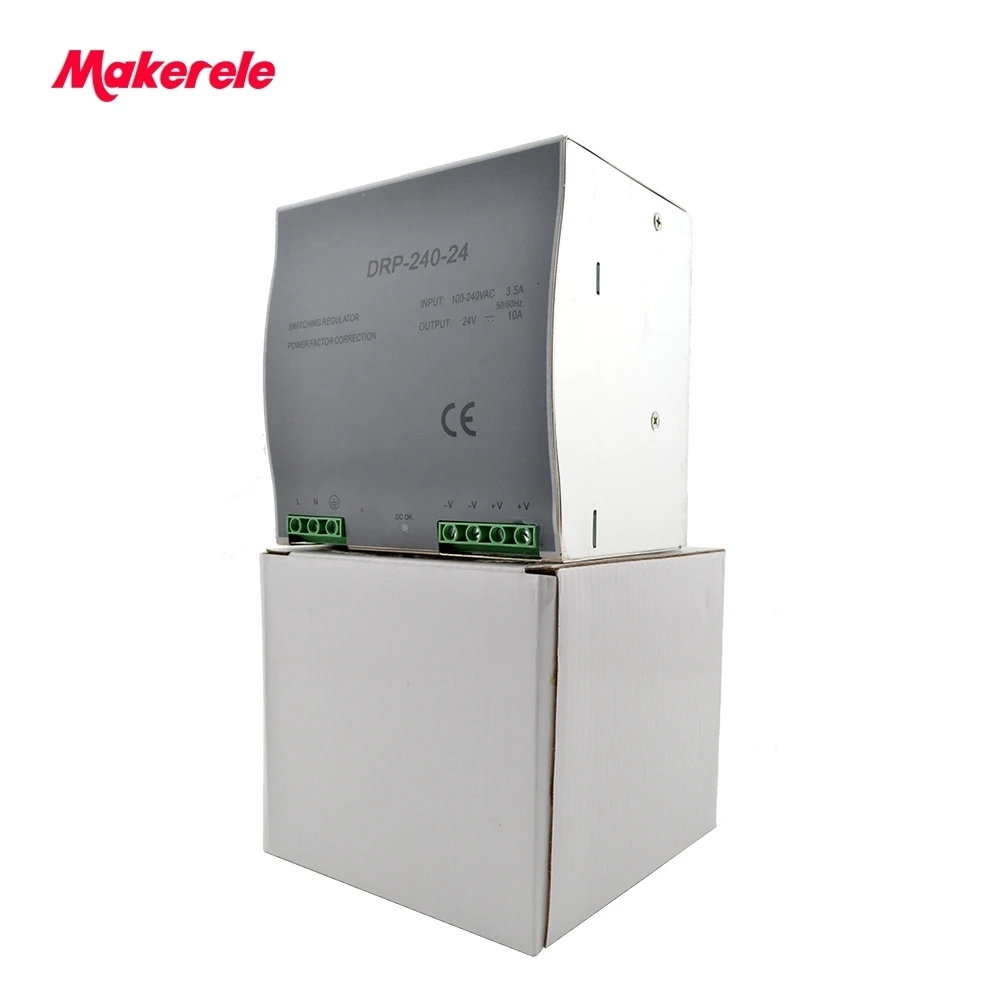 Single Output LED DC 240w Din Rail Power Supply 5V 12V 15V 24V 48V Transformer high quality switching power supply from makerele|din rail power|din