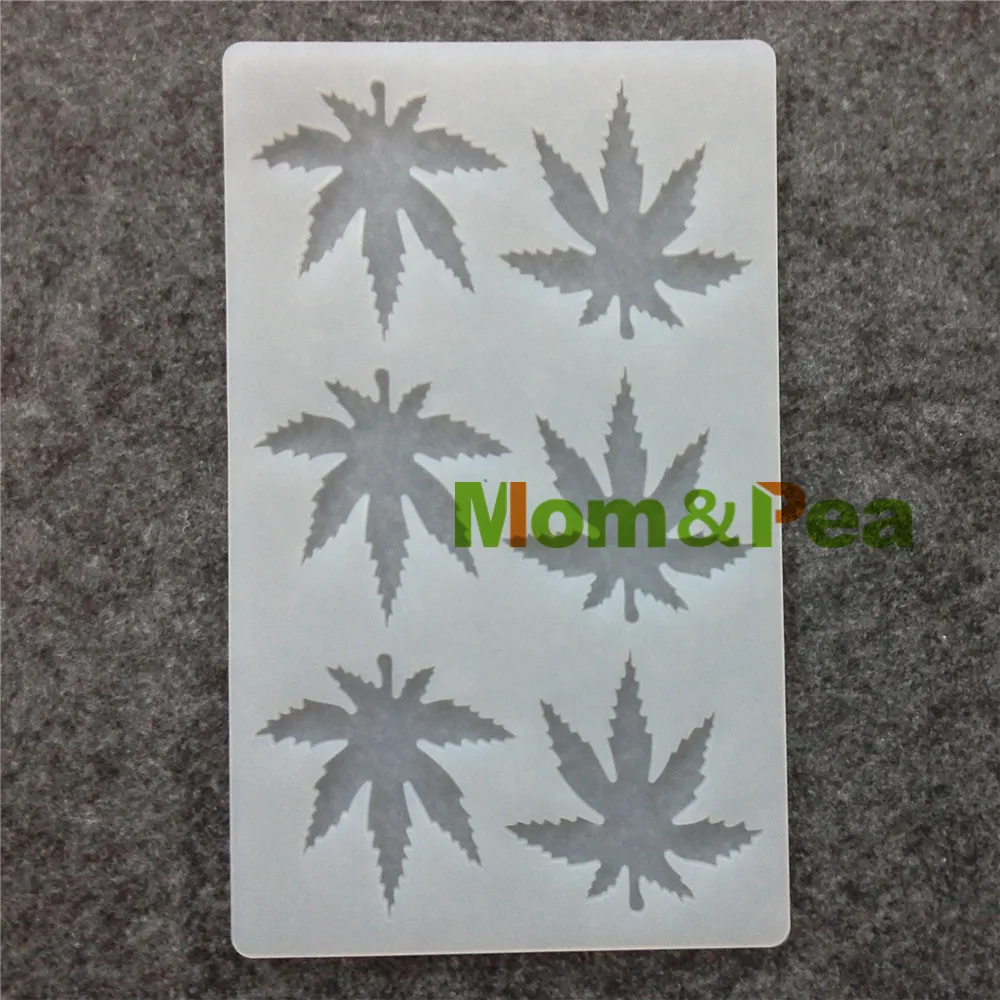 Mom & Pea CX076 высококачественный кленовый силиконовый форма в форме листа шоколадная
