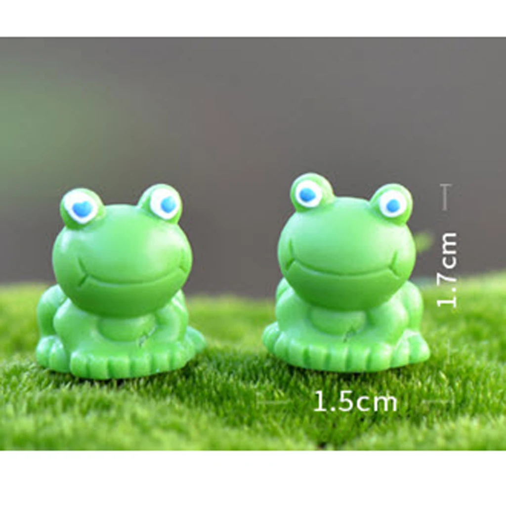 10Pcs Miniature Blue Eye Frog Fairy Garden Moss Micro Landscape Bonsai Decor Craft | Дом и сад