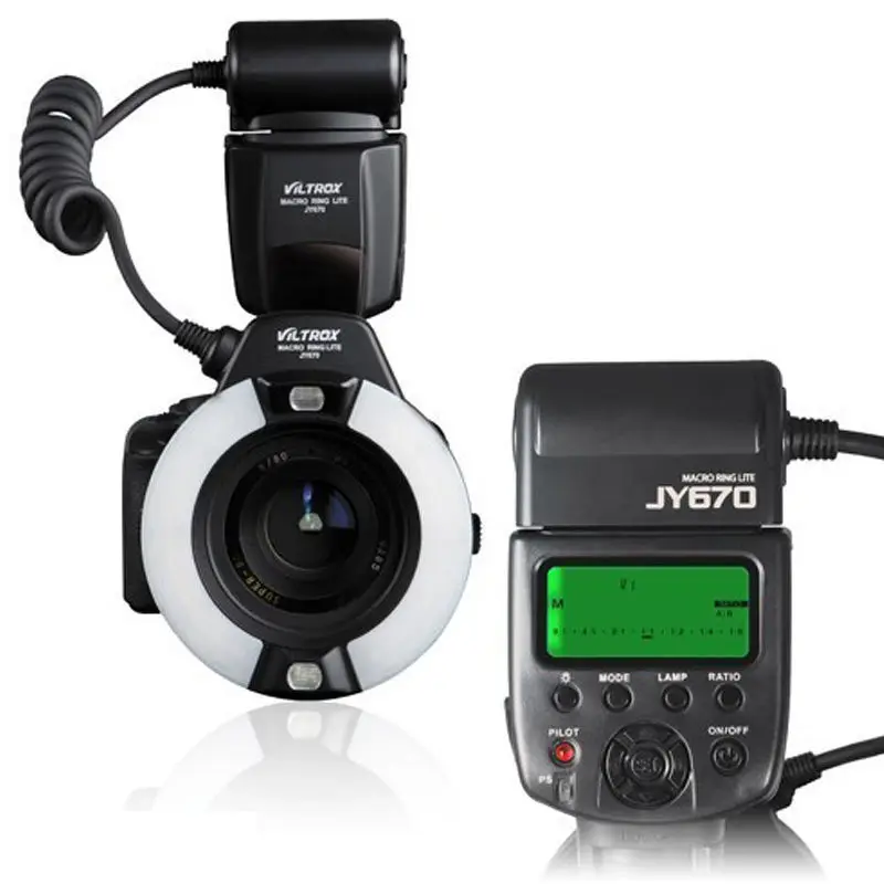JY 670 камера Макросъемка кольцевой светильник вспышка для DSLR Canon Nikon Pentax Olympus