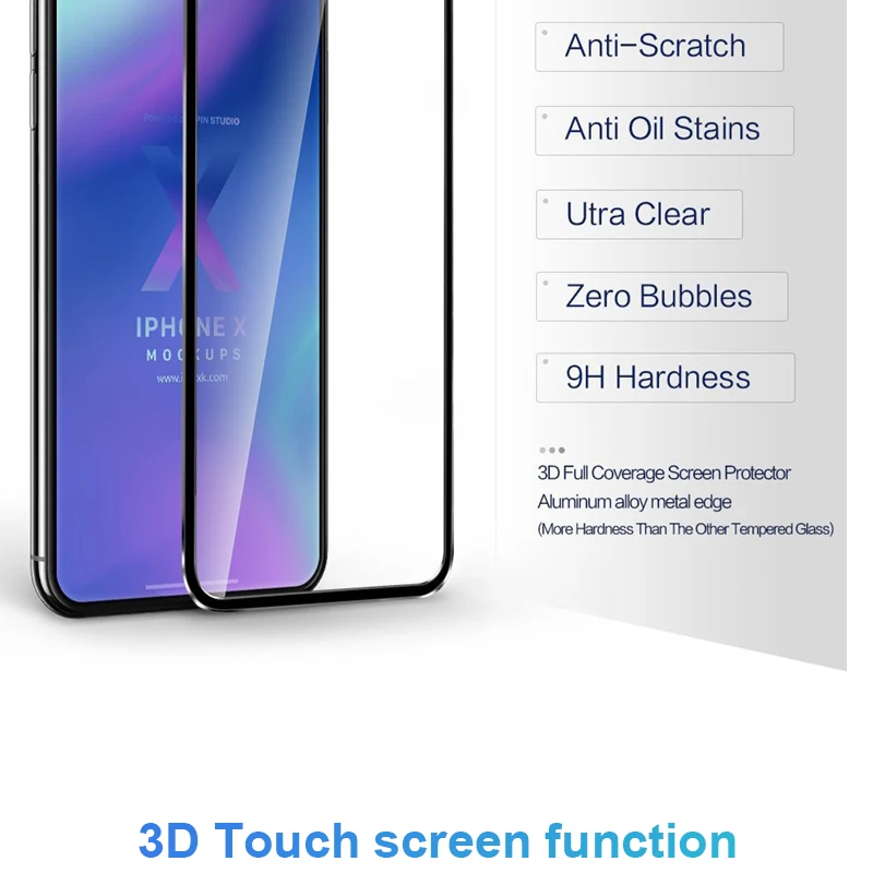 3D изогнутый металлический сплав край Полное покрытие закаленное стекло для iPhone X XS MAX XR 10 iPhone защитная пленка