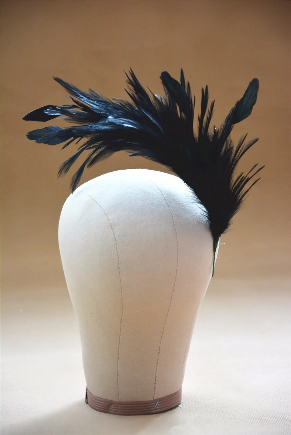 B061 Hackle Coque полосатый перо дерево Pom крепление цветок отделка шляпа Millinery