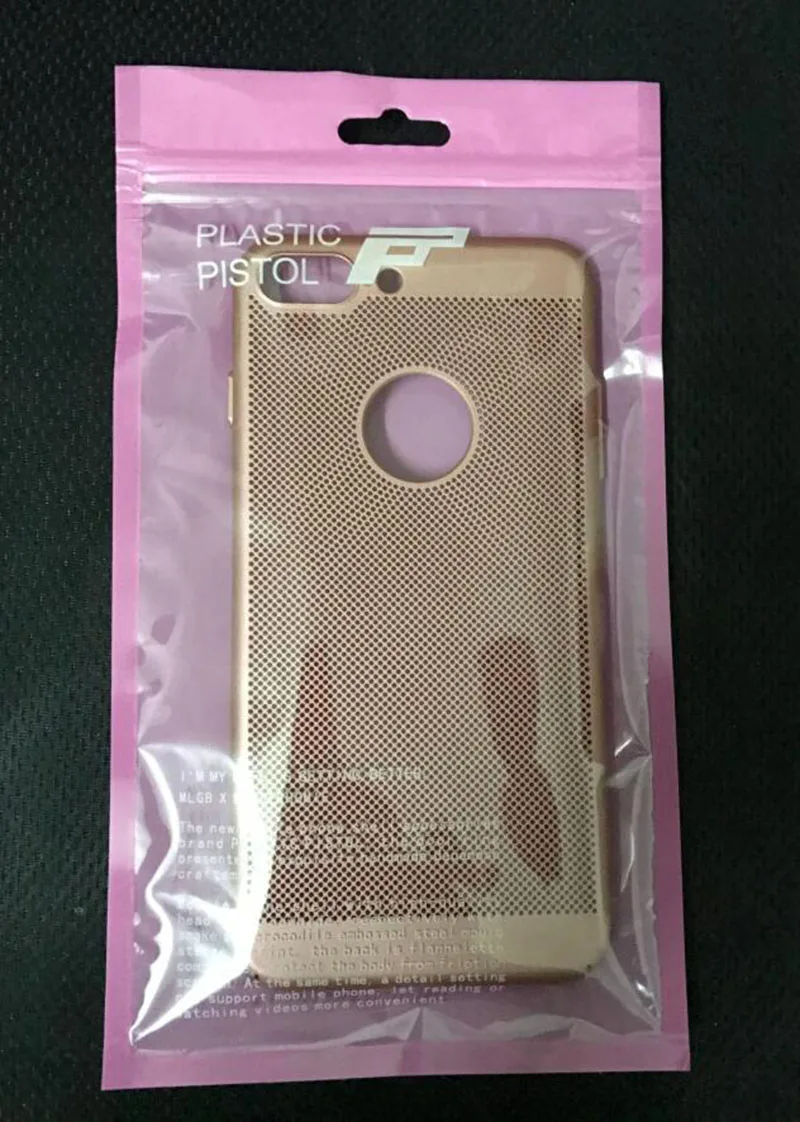 Универсальный прозрачный розовый чехол на молнии для Iphone XS Max 8 Plus 6s 5s 12*20 см|Сумки