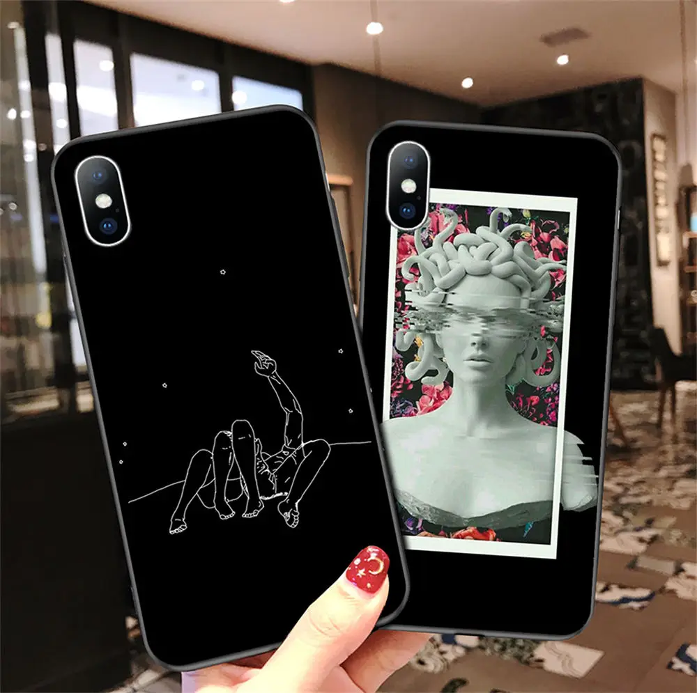 Чехол Lovebay для iPhone 7, художественный абстрактный чехол для iPhone X, 6, 6 S, 7, 8 Plus, 11 Pro, XR, XS, Max, 5S, SE, силиконовый чехол для телефона, мягкая задняя крышка из ТПУ