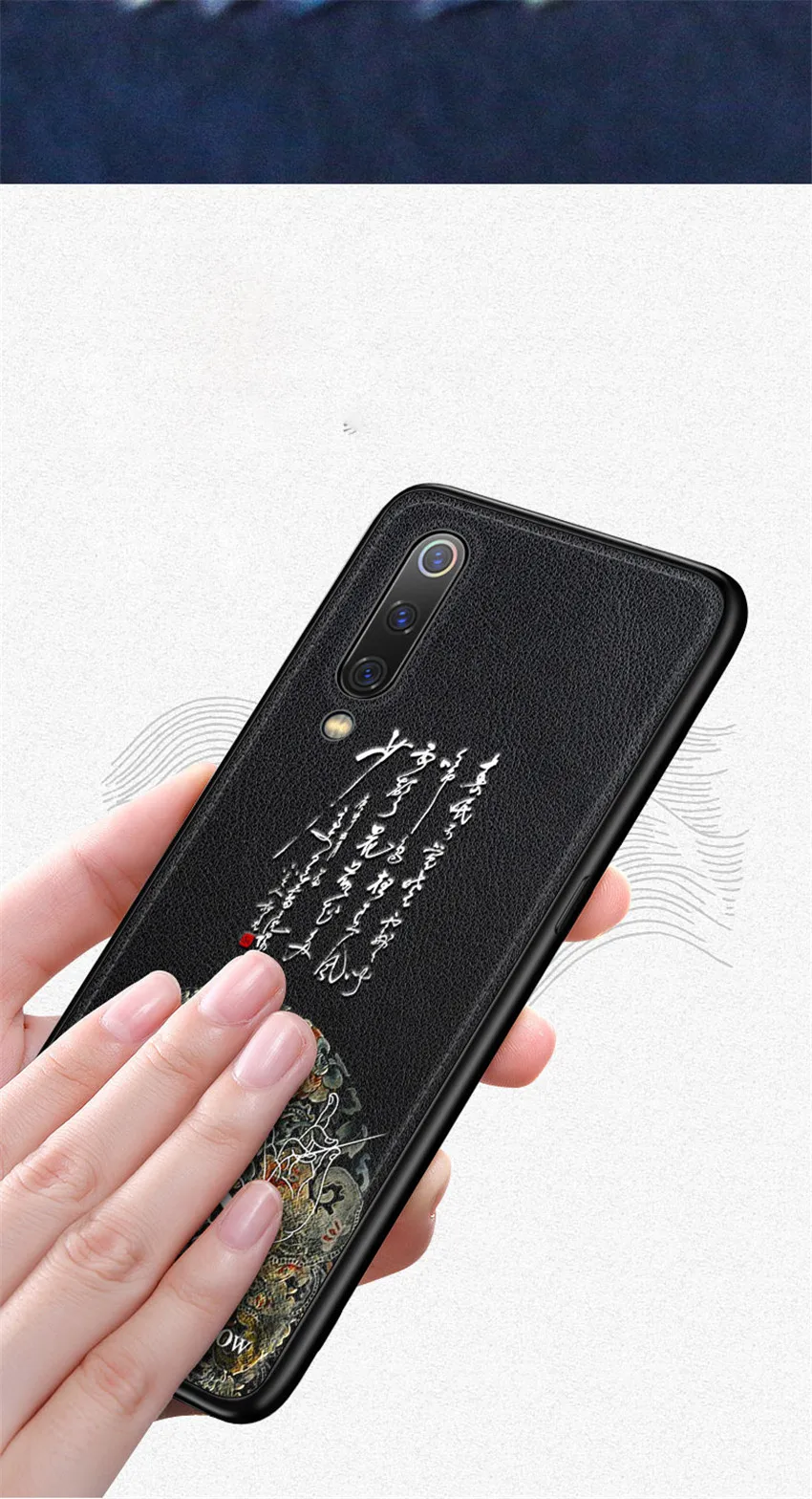 Кожаный чехол Aixuan для Xiaomi Mi 9, чехол для телефона с 3D тисненым рисунком, кожаный силиконовый чехол на заднюю панель, чехлы для Xiaomi mi 9 Mi9 SE Capa