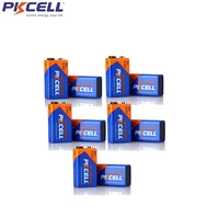 10pcs pkcel 6lr61 9v alkaline battery 1604a 6am6 mn1604 522 dry batteries for smoke detector gas stoves water heater microphone