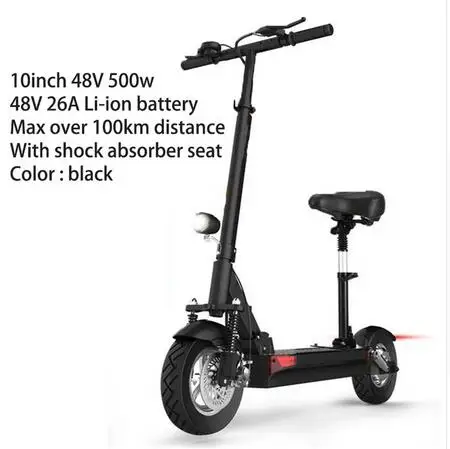 Black Y8 Электрический самокат для JOYOR Y5S/Y6S/Y7S/Y8 с сиденьем 10 дюймов, электрический самокат, электрический самокат унисекс - Цвет: Black Y8