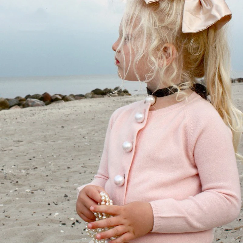 1-4T Baby Girl Cardigans Children Spring Coat Kids Girls Sweater Beading Cardigan Outerwear Jacket For Clothing | Детская одежда и