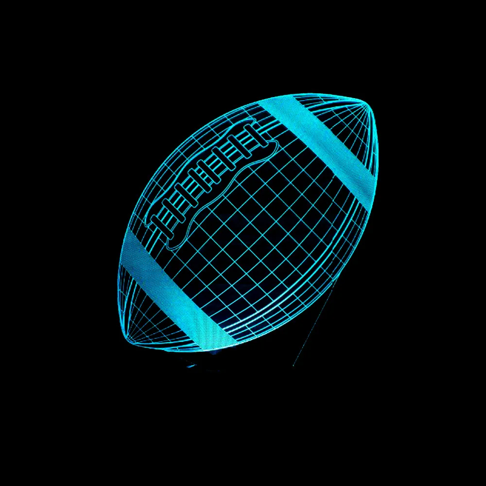 7 красочных 3d ночник Футбол Usb маленькая настольная лампа сенсорный пульт цветной