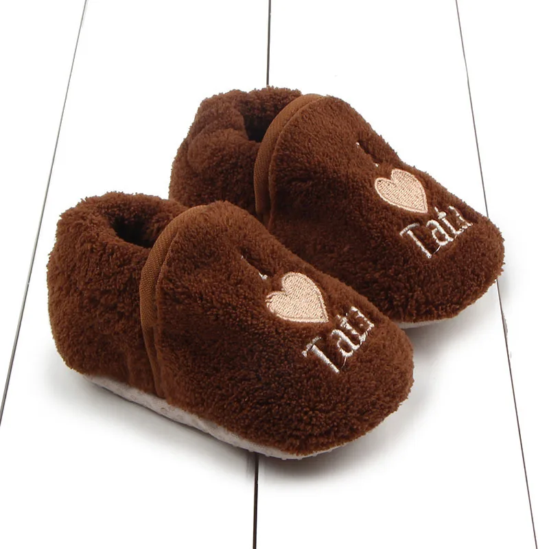 Обувь для новорожденных мальчиков и девочек Нескользящие Зимние теплые детские