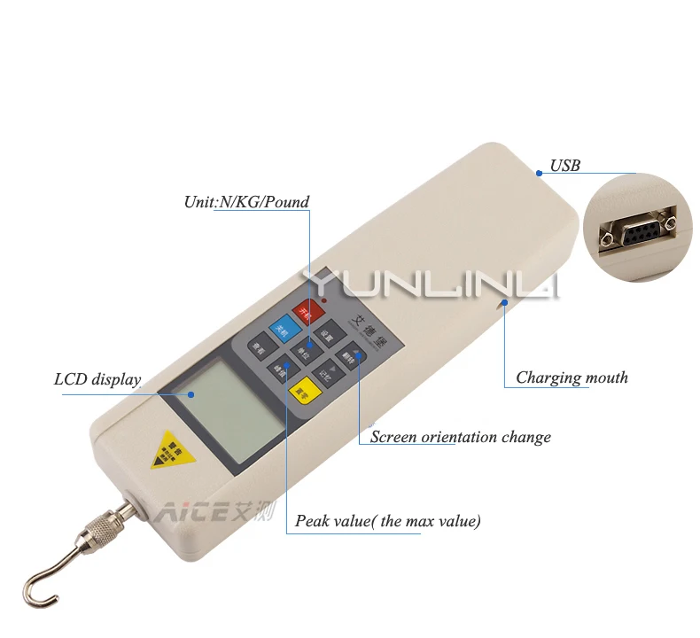 HPH Push pull измеритель силы ручной горизонтальный испытательный станок держатель