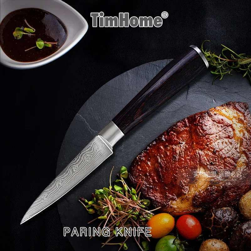 Нож из нержавеющей стали 3 Ƌ' дюймов кухонные ножи сантоку для чистки фруктов