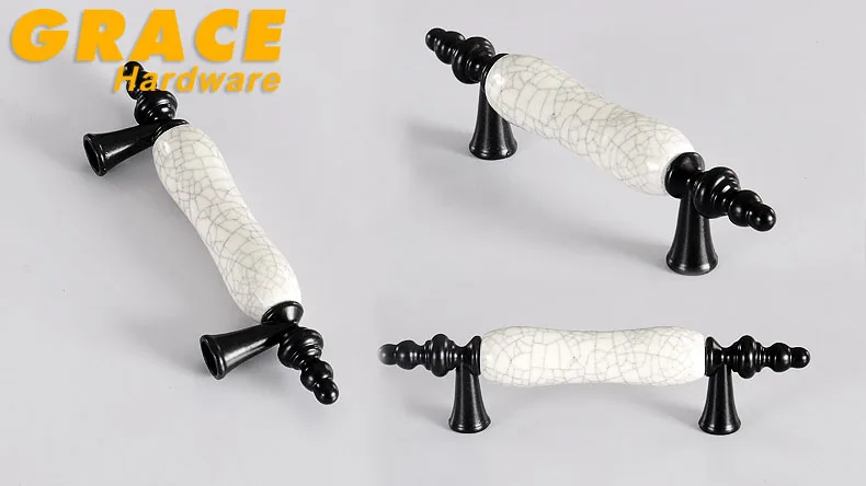 Керамическая ручка черные деревенские антикварные дверные ручки для ящиков