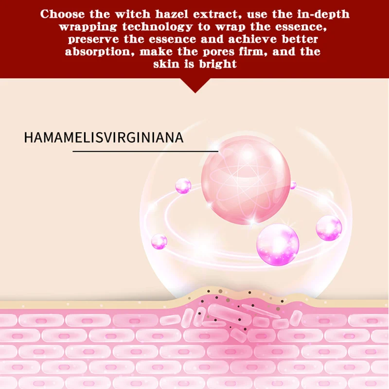 10ml Effective Face Pore Shrinking Essence Witch Hazel Contraction for Cleaning Pores Astringent Skin Serum | Красота и здоровье