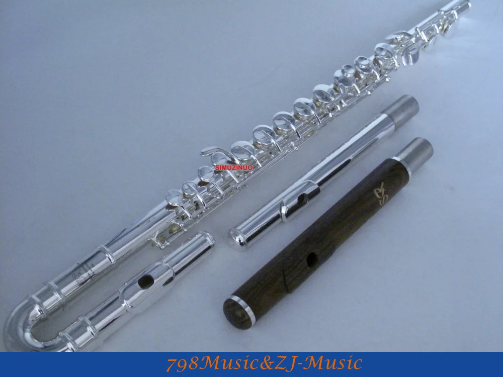 Key-banhado a Prata-e Headjoint com Estojo Professional Alto Flute-g Verde Sândalo Headjoint-3