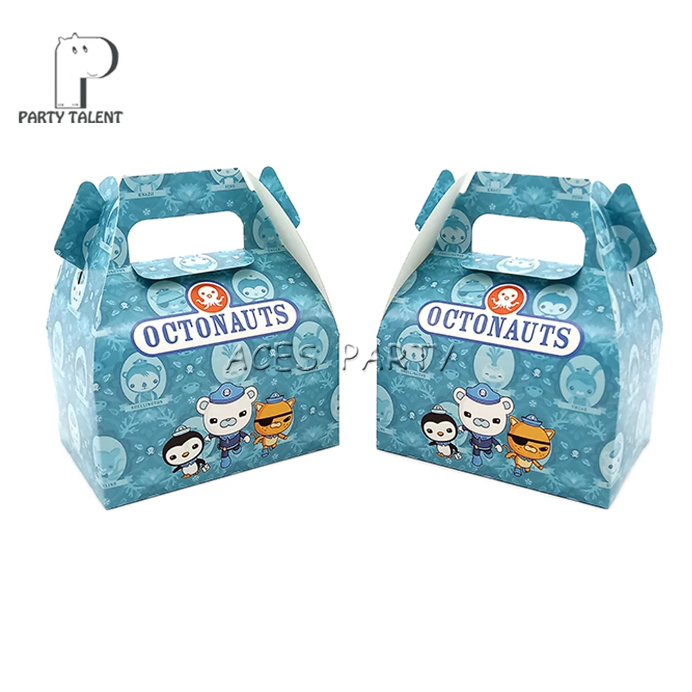 8 шт./лот коробка конфет торт подарок для детей Octonauts тема вечерние украшения