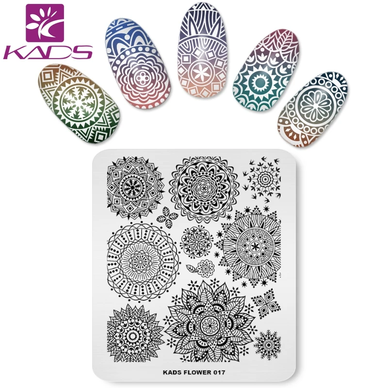 

KADS New Arrival Flower Design Flower-17 Nail Art Image Stamp Stamping Plates Template Stencil Tools Nail Stamp Manicure Tool