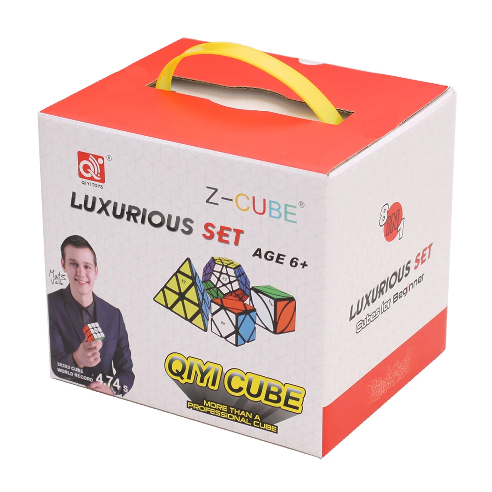 ZCUBE 8 шт./компл. подарочный набор волшебных кубиков 2x2x2 3x3 4x4x4 зеркальные скоростные