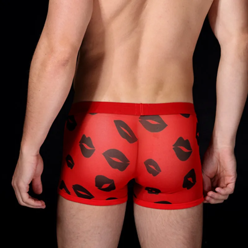 Men's Sexy Boy Shorts Men Underwear Transparent Mesh Sheer See-through Low Rise Sex Pants M/L/XL | Мужская одежда