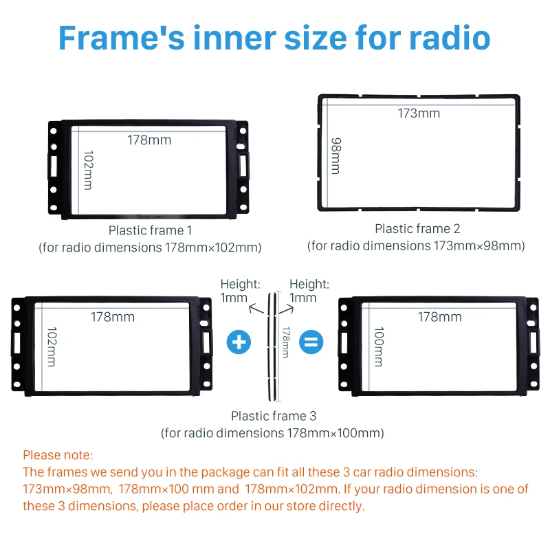 Seicane 2 Din автомобильный комплект для обшивки рамы Hummer H3 CHEVROLET BUICK PONTIAC/ SATURN / SAAB