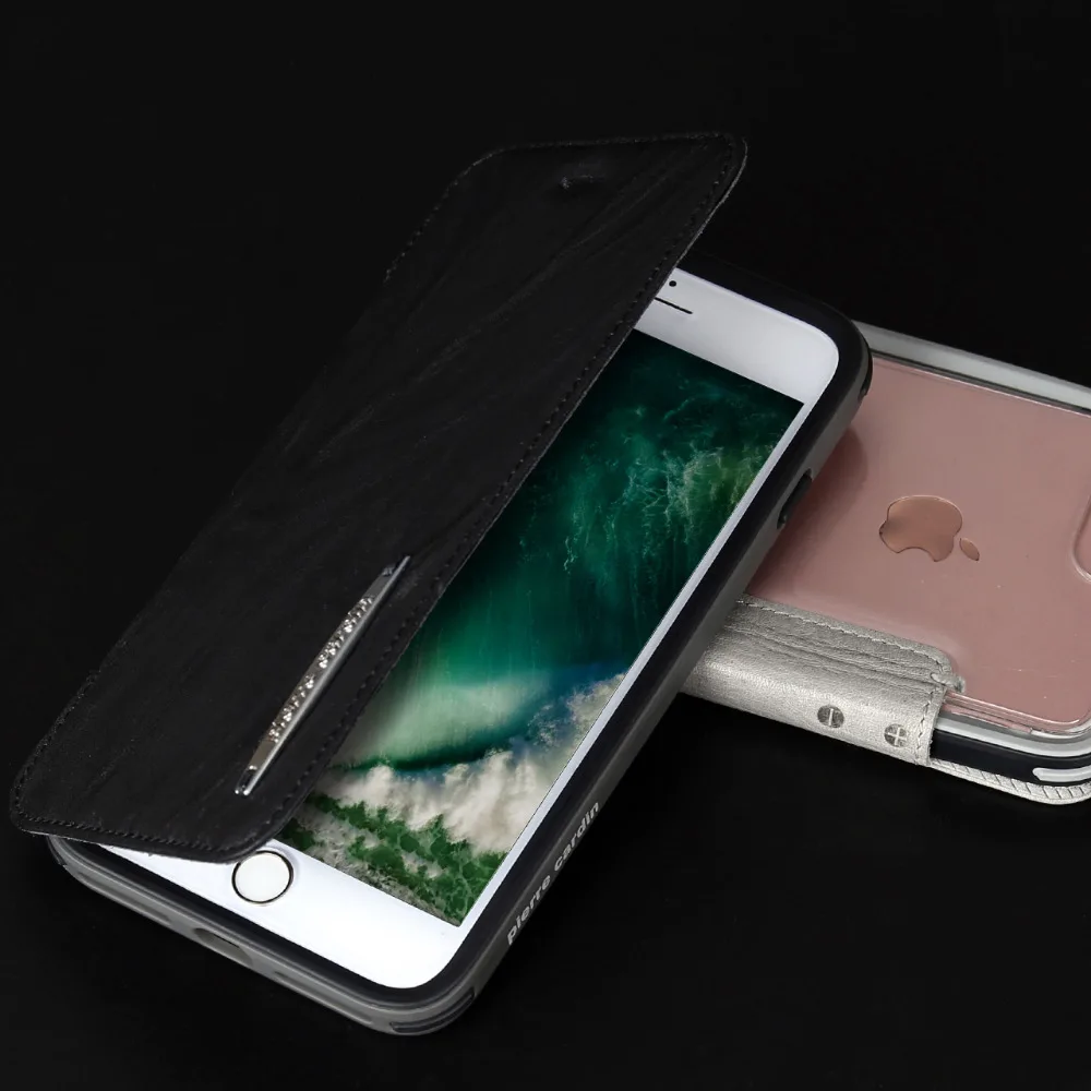 Чехол для телефона из натуральной кожи Pierre Cardin Apple iPhone 8/8 Plus 7/7 съемный флип