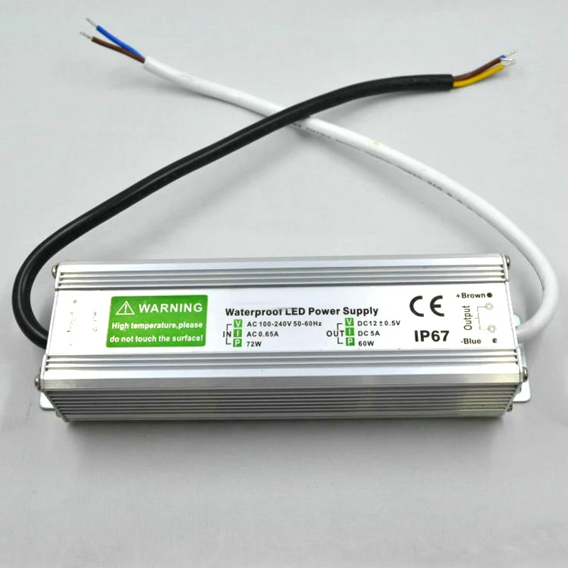 12В наружный водонепроницаемый трансформатор адаптер питания светодиодный